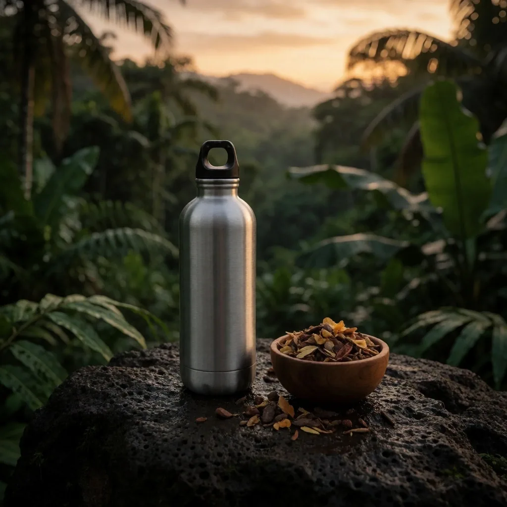 Indonesian rainforest at dusk