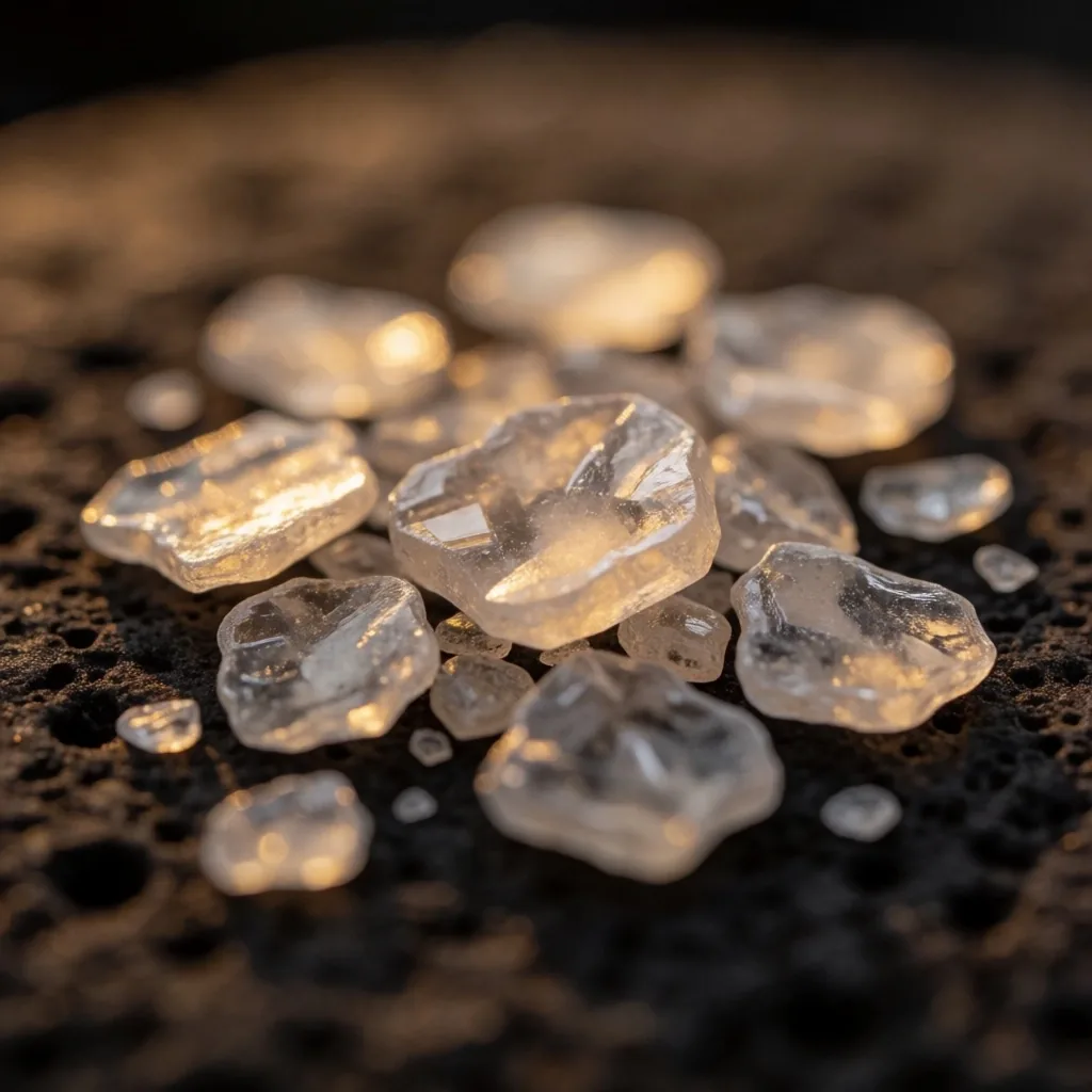 Magnesium salt crystals macro