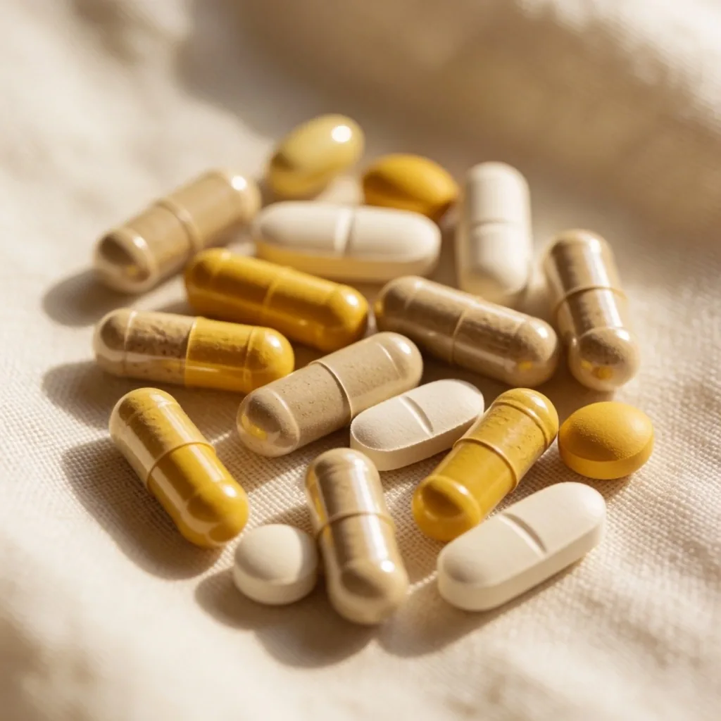 Assorted daily multi-vitamin capsules